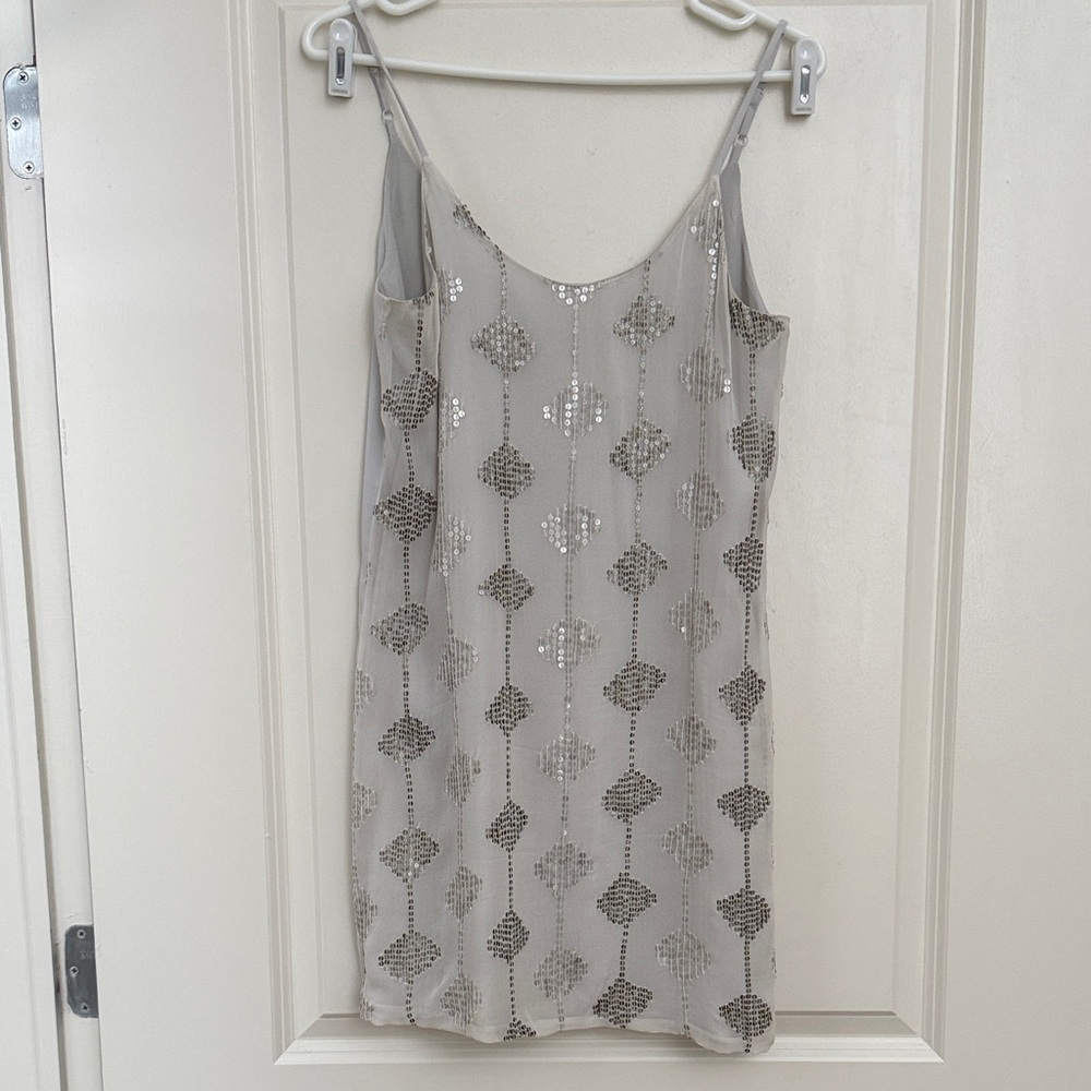 MM Couture Silver Sequin Dress